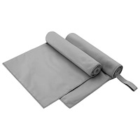vidaXL Sporthanddukar 2 pcs Mörkgrå 100 x 50 cm Polyester och polyamid