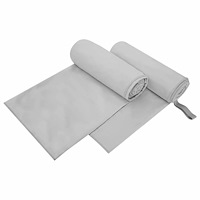 vidaXL Sporthanddukar 2 pcs Grå 200 x 100 cm Polyester och polyamid