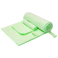 vidaXL Sporthandduk Set 2 pcs Grön tyg