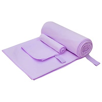 vidaXL Sporthandduk Set 2 pcs Lila tyg