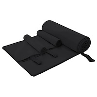 vidaXL Sporthandduk Set 3 pcs Svart Polyester och polyamid