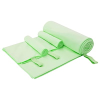 vidaXL Sporthandduk Set 3 pcs Grön Polyester och polyamid
