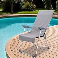 vidaXL Utomhus Stols Handdukar 2 pcs Mörkgrå 130 x 60 cm