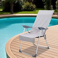 vidaXL Utomhus Stols Handdukar 2 pcs Grå 130 x 60 cm