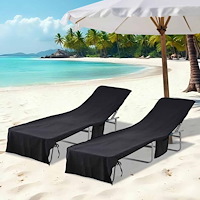 vidaXL Solstolshanddukar 2 pcs Svart 210 x 75 cm