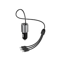 Dudao Dudao R5ProN car adapter 17Watt Lightning/USB-C/USB Micro 1m