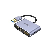 UNITEK Unitek V1304A - videokort - HDMI / VGA / USB - 15 cm