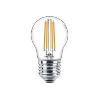 Philips Philips - LED-glödlampa med filament - form: P45 - klar finish - E27 - 6.5 W - varmt vitt ljus - 2700 K