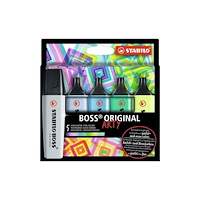 STABILO STABILO BOSS ORIGINAL, 5 styck, Multifärg, Mejselspets, Mult...