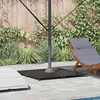 vidaXL Parasollfot Svart 100 x 100 x 4 cm Stål
