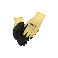 BOISEN Fingerdyppet latexhandske, THOR Grip, 10, gul, latex/polyest...