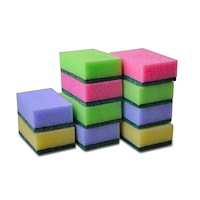 Multi Svamp multi Mini 9x6 cm i olika färger, med grön sköljplatta...