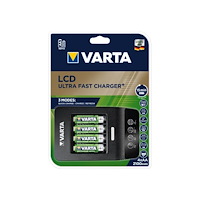 Varta Varta LCD ULTRA FAST CHARGER+ batteriladdare - + växelströmsadapter + bilströmsadapter - 4 x AA-typ - NiMH