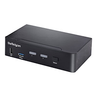 StarTech.com StarTech.com USB C KVM Switch, 2 Port DisplayPort KVM w/ 4K 60Hz UHD HDR Video, 3.5mm Audio, USB Type C KVM Switch, 4x U...