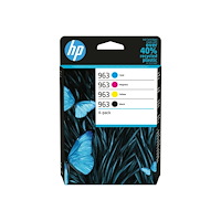 HP HP 963 - 4-pack - svart, gul, cyan, magenta - original - bläckpatron
