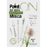 Clairefontaine Paint-On Pad Misca A4, 250gram, 15 ark vitt papper innehålla...