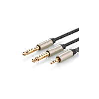Ugreen Ugreen 10615, 3.5mm, Hanstik, 2 x 6.35mm, Hanstik, 2 m, Guld...