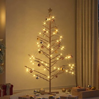 vidaXL Träjulgran med stativ Brun 180 cm Massiv furu