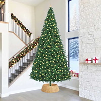 vidaXL Julträdskrage Brun 90 x 90 x 28 cm Vattenhyacint