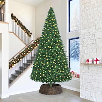 vidaXL Julträdskrage Svart 105 x 105 x 28 cm Vattenhyacint