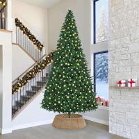 vidaXL Julträdskrage Brun 105 x 105 x 28 cm Sjögräs