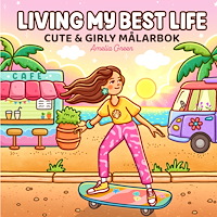 Tukan Förlag Living my best life : Cute & Girly målarbok (häftad)