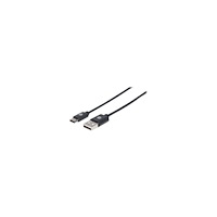 Manhattan Manhattan USB-C to USB-A Cable, 3m, Male to Male, 480 Mbps (USB 2.0), Hi-Speed USB, Black, Lifetime Warranty, Polybag -...