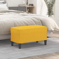 vidaXL Bänk ljusgul 70x35x41 cm tyg