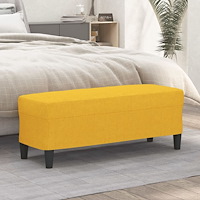 vidaXL Bänk ljusgul 100x35x41 cm tyg