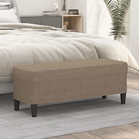 vidaXL Bänk taupe 100x35x41 cm tyg