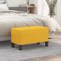 vidaXL Bänk ljusgul 70x35x41 cm tyg