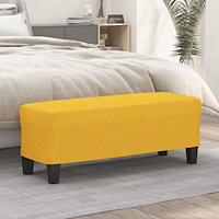 vidaXL Bänk ljusgul 100x35x41 cm tyg