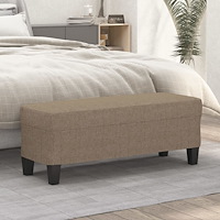 vidaXL Bänk taupe 100x35x41 cm tyg