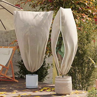 vidaXL Frostskydd för växtfleeceöverdrag 5 pcs Beige 1,8 x 1,2 m