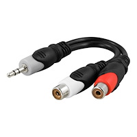 Deltaco DELTACO audio-adapter - 10 cm