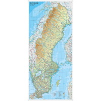 Kartförlaget Sverige väggkarta Kartförlaget 1:1,3 milj, miljö i papptub