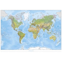 Kartförlaget Världen väggkarta miljö, 1:41,4 milj, i papptub, Kartförlaget