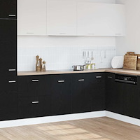 vidaXL Underskåp för Diskho Svart Ek 80x46x81,5 cm Konstruerat Trä
