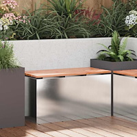 vidaXL Trädgårdsbänk Silver 80 x 40 x 43 cm Rostfritt stål