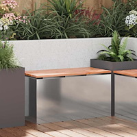 vidaXL Trädgårdsbänk Silver 80 x 40 x 43 cm Galvaniserat stål