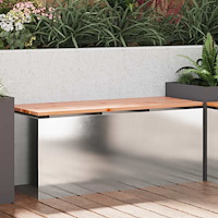 vidaXL Trädgårdsbänk Silver 100 x 40 x 43 cm Rostfritt stål