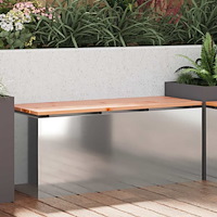 vidaXL Trädgårdsbänk Silver 100 x 40 x 43 cm Galvaniserat stål