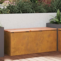 vidaXL Trädgårdsbänk Rostig 100 x 40 x 43 cm cortenstål