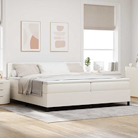 vidaXL Bäddfjäder Grädde och vit 200 x 200 cm Kordread tyg
