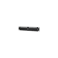 intellinet Intellinet Patch Panel, Cat6, 10", UTP, 1U, 12-Port, Black - patch-panel - 1U - 10"