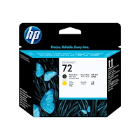 HP HP 72 - gul, mattsvart - skrivhuvud