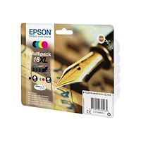 EPSON Epson 16XL Multipack - 4-pack - XL - svart, gul, cyan, magenta - original - bläckpatron