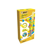 BIC BIC Marking Highlighter Flex - överstrykningspenna - gul (paket om 12)