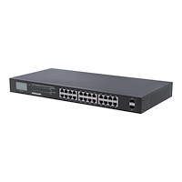 intellinet Intellinet 24-Port Gigabit Ethernet PoE+ Switch with 2 SFP Ports, LCD Display, IEEE 802.3at/af Power over Ethernet (PoE+...