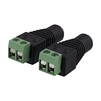 Deltaco DELTACO TBL-1004 - adapter för effektkontakt - 2 stifts terminalblock till växelströmsuttag 2,1/5,5 mm